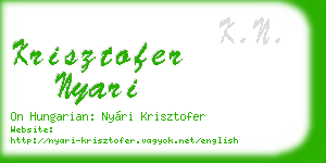 krisztofer nyari business card